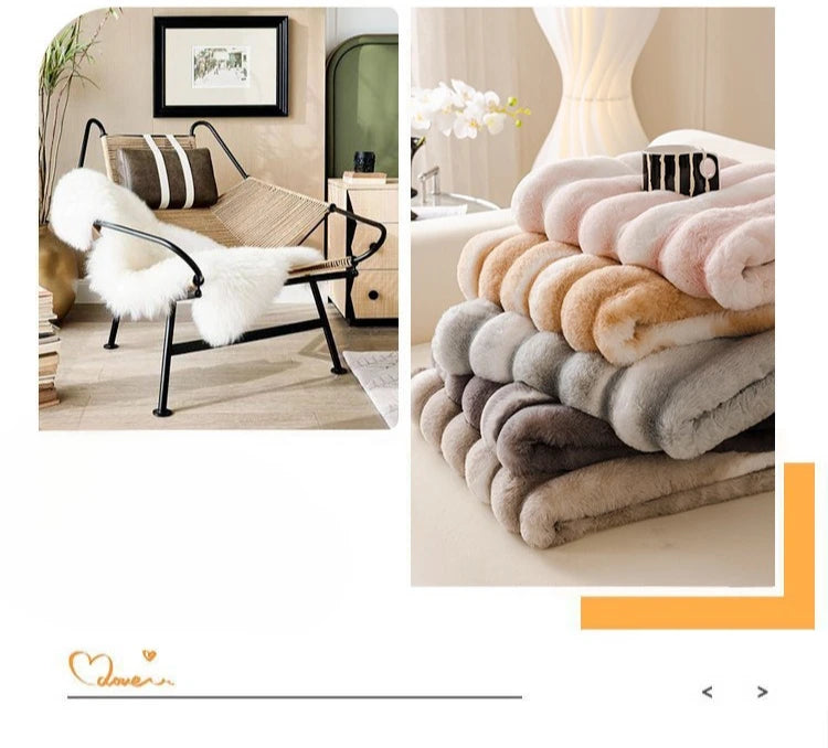 Kaninchen Plüsch Sofa-Bezug nordisch, Polyester, Farbe: Dunkelgrau, Grösse: 180x200cm