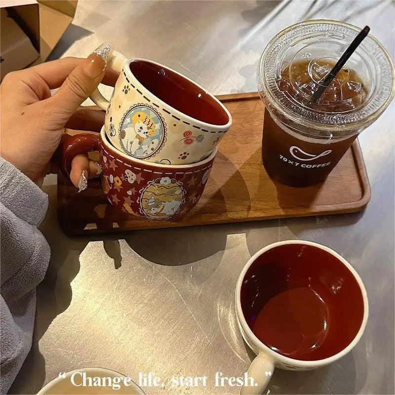 Katzen Kaffee Tasse – Vintage Keramik – 201-300ml