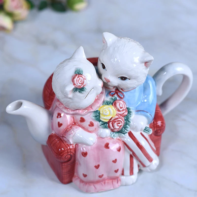 Katzenpaar Tassen – Porzellan Europäisch – Hochzeitsgeschenk Set