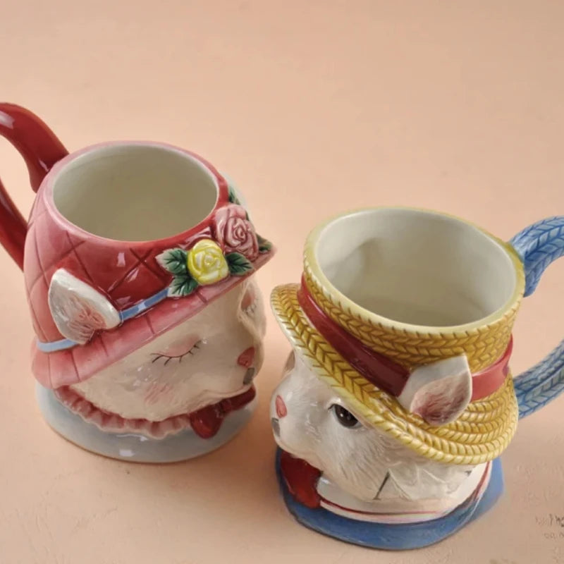 Katzenpaar Tassen – Porzellan Europäisch – Hochzeitsgeschenk Set