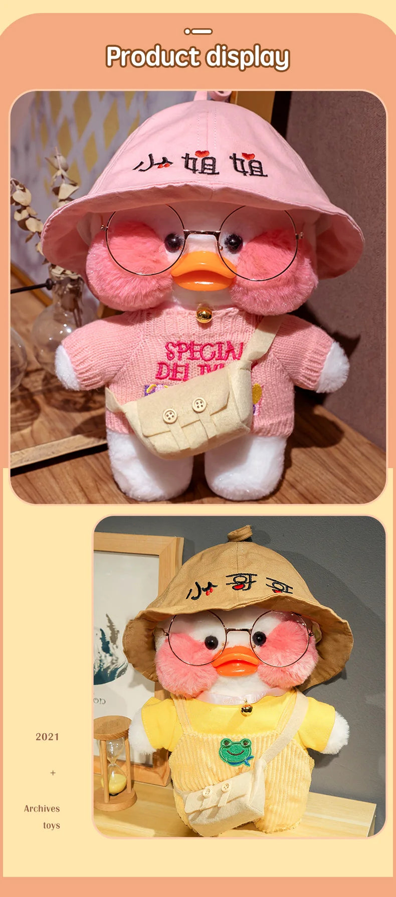 Kawaii Ente Plüsch – Weicher Plüsch/Baumwolle – 30cm