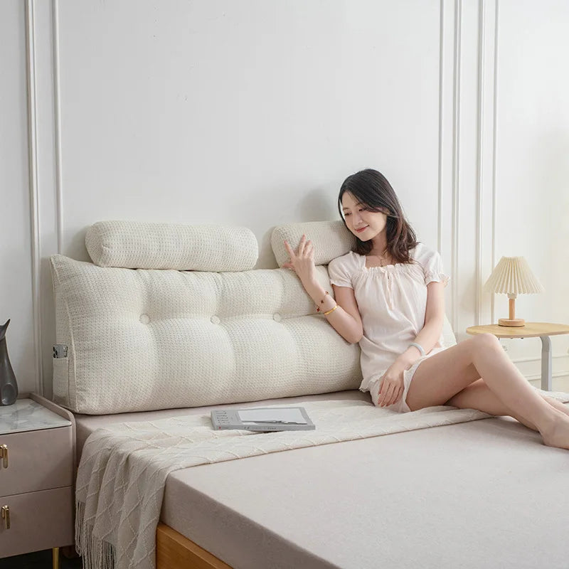 rechteckiges Keilkissen aus Polyester, Farbe: grau, Grösse: 100x50x20 cm