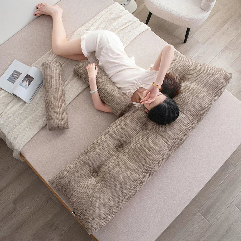 Rechteckiges Keilkissen aus Polyester mit Fleece, Farbe: Grau, Grösse: 100x50x20 cm