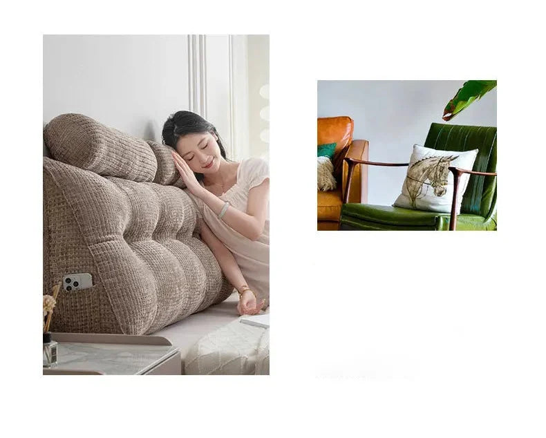 Rechteckiges Keilkissen aus Polyester in Farbe: Rot, Grösse: 150x50x20 cm