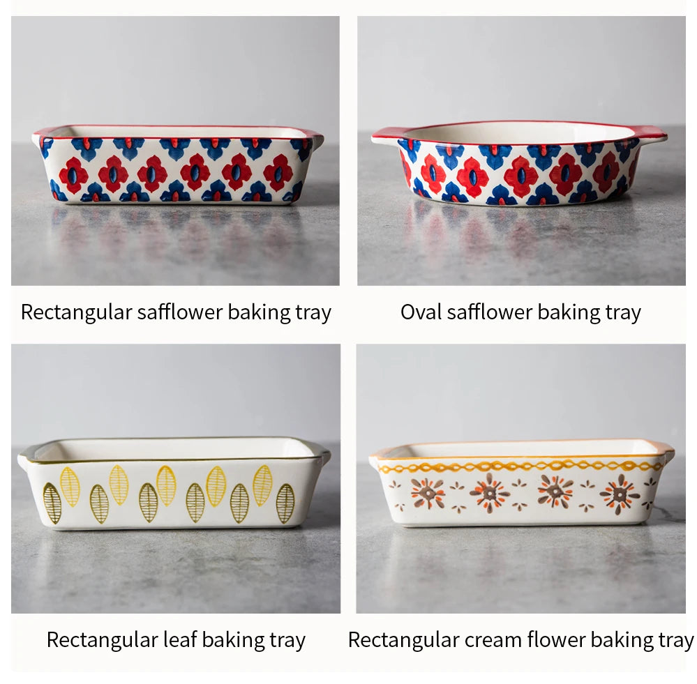 Keramik Backform – Blumen, Oval/Rechteck – Vielseitig
