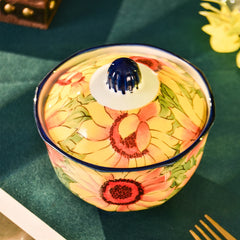 Keramik Backformen – Sonnenblumendesign – 300ml Mikrowellensicher