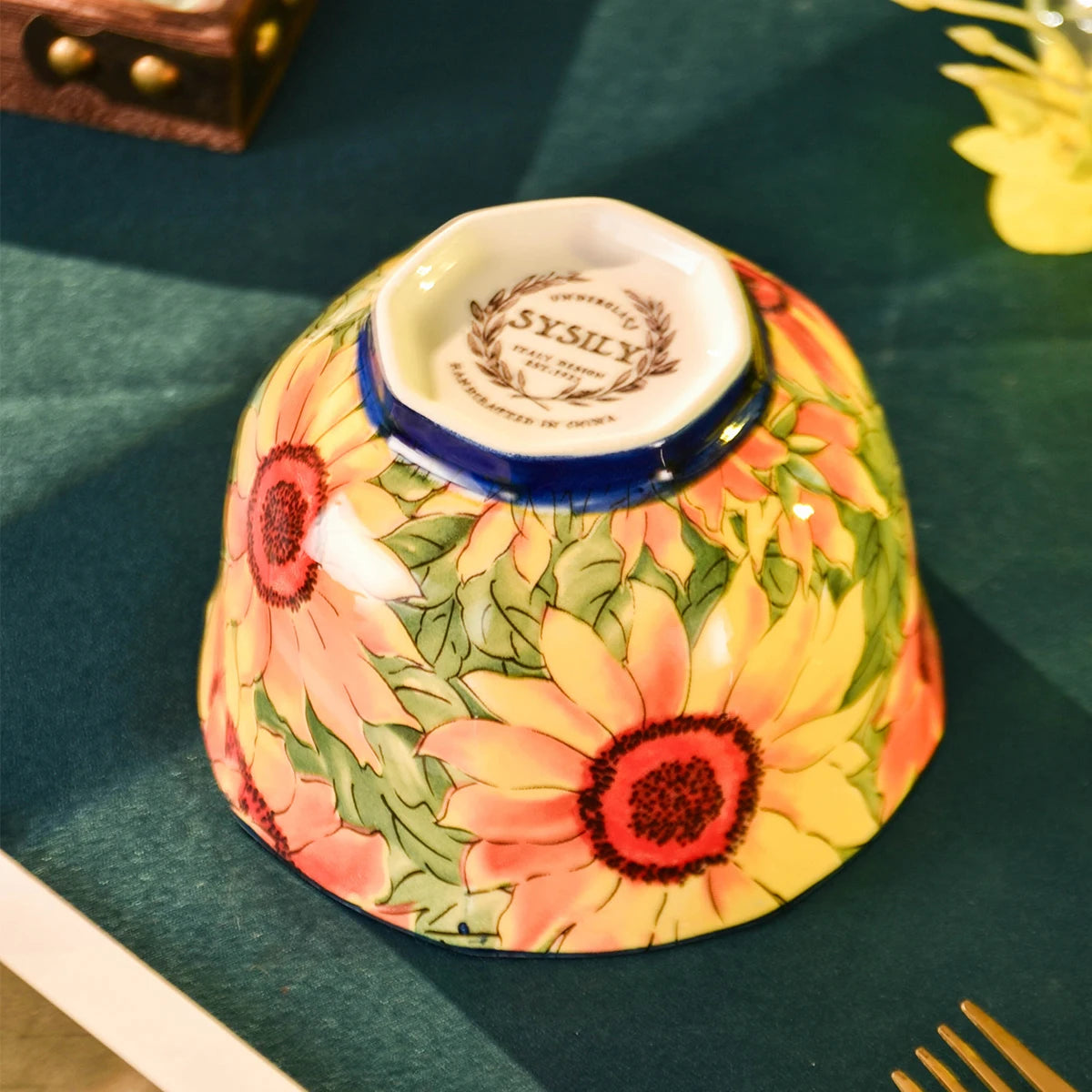 Keramik Backformen – Sonnenblumendesign – 300ml Mikrowellensicher