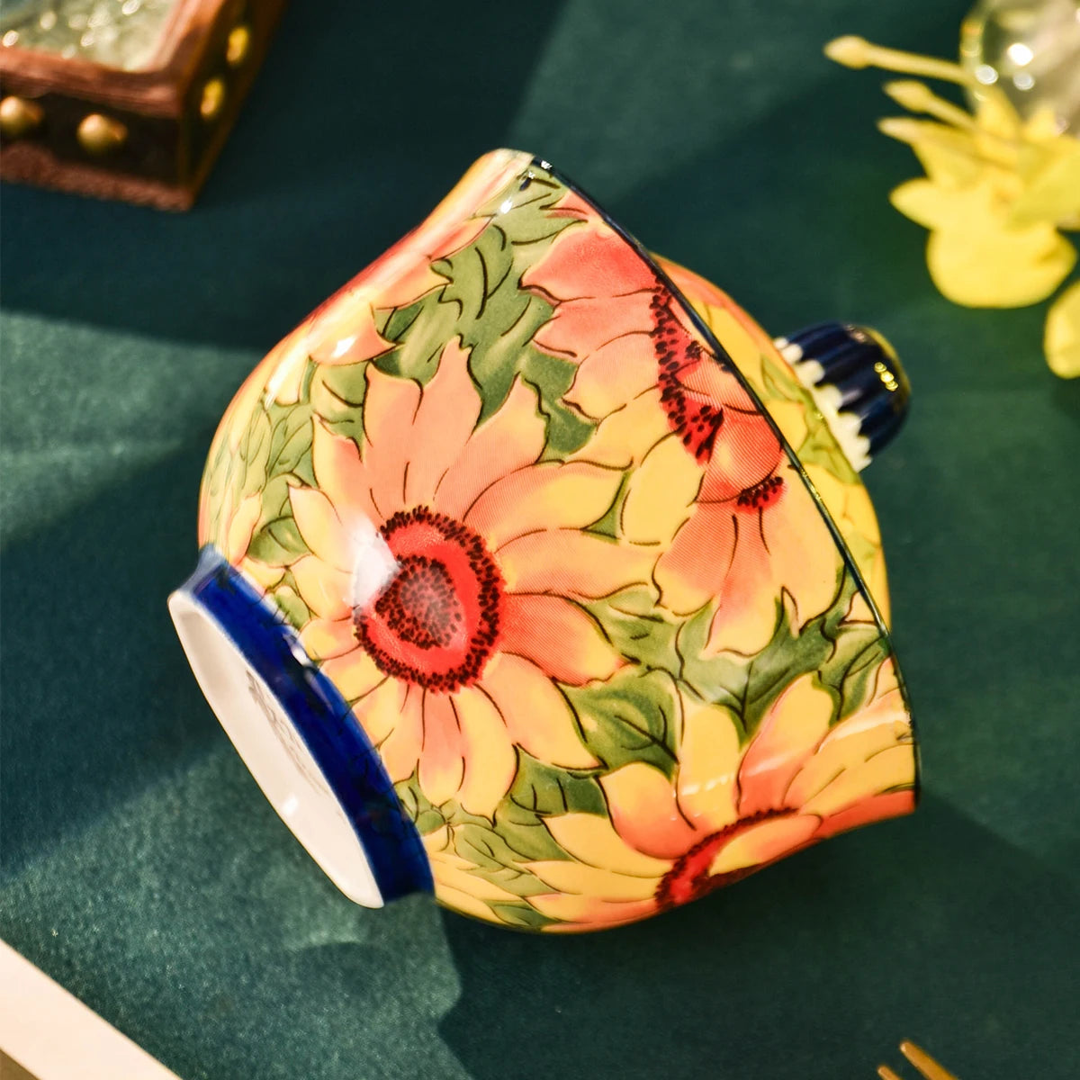 Keramik Backformen – Sonnenblumendesign – 300ml Mikrowellensicher