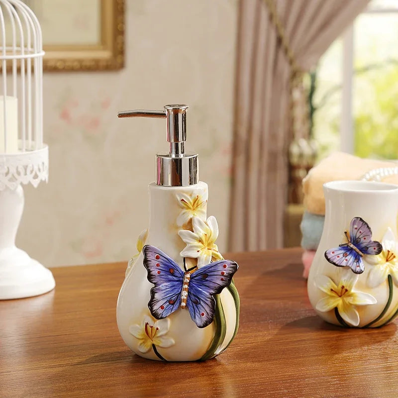 Keramik-Badezimmer-Set – Elegantes 5-teiliges Design