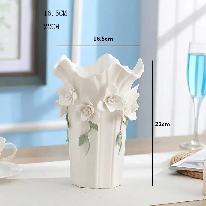 Keramik Blumen Vase – Europäisch Stil – 22x16.5cm