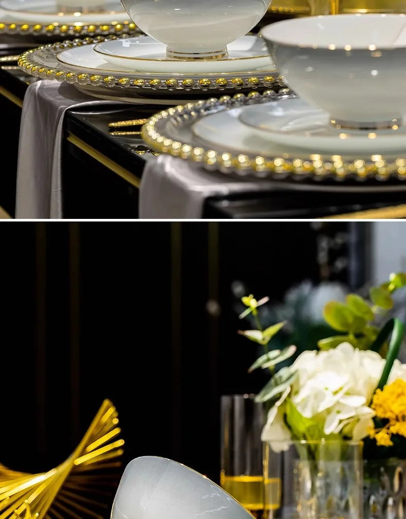 Bone China Keramik Set im koreanischen Stil, umweltfreundlich, für eine Person