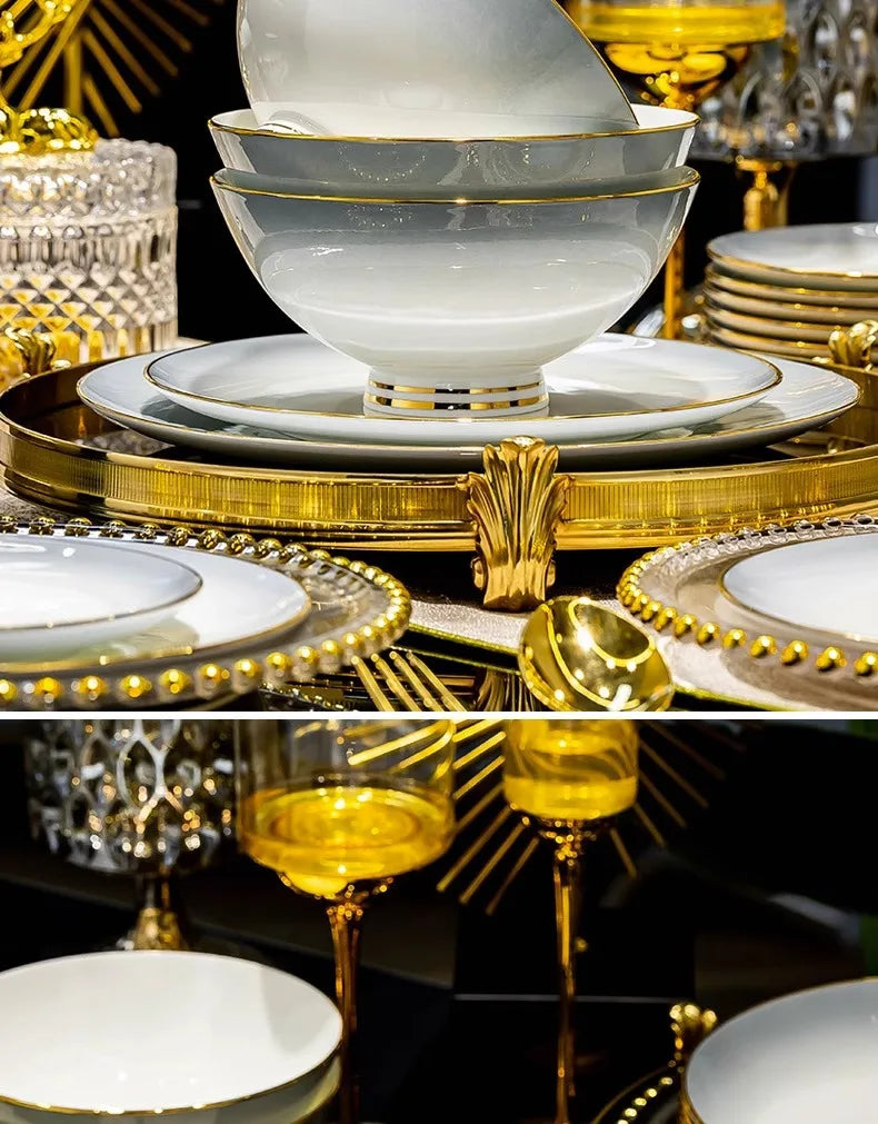 Koreanisches Keramik Bone China Set, umweltfreundlich, für eine Person