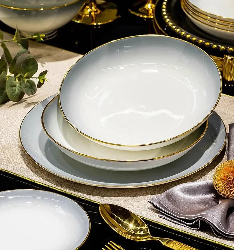 umweltfreundliches koreanisches Bone China Set aus hochwertiger Keramik