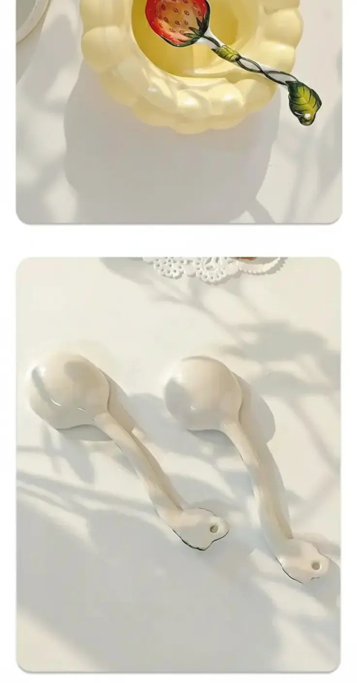 Keramik Dessertlöffel – Niedliches Design – Für Familien