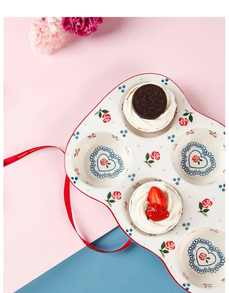 Keramik-Eierhalter – Nordic Kirschen – 30x19x4cm