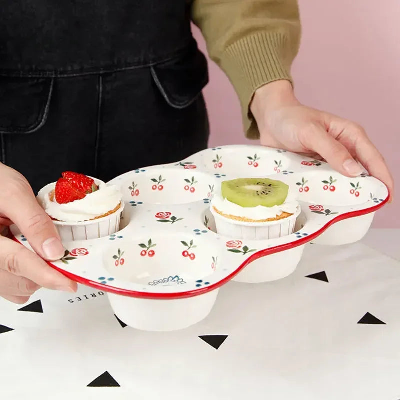 Keramik-Eierhalter – Nordic Kirschen – 30x19x4cm