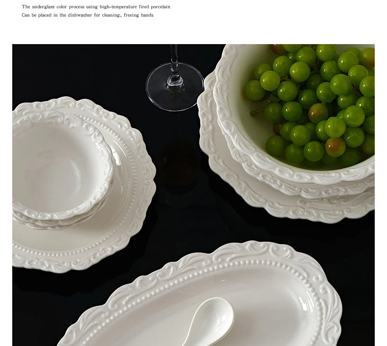 Keramik Essteller – Vintage Französisch – 8.4 Inches