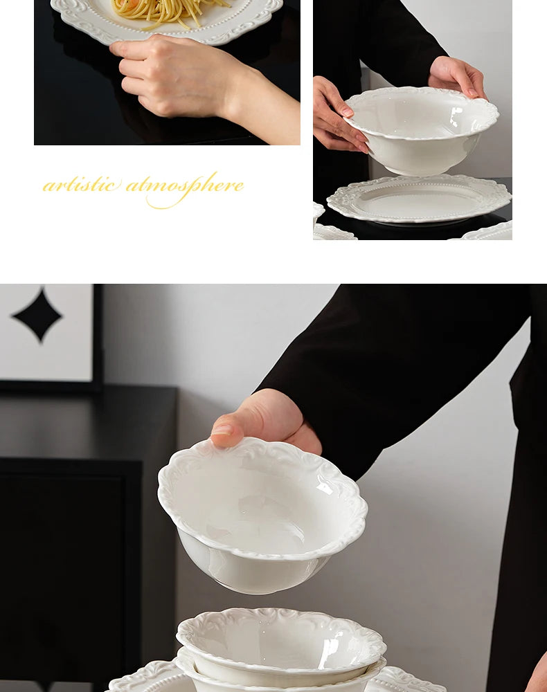 Keramik Essteller – Vintage Französisch – 8.4 Inches