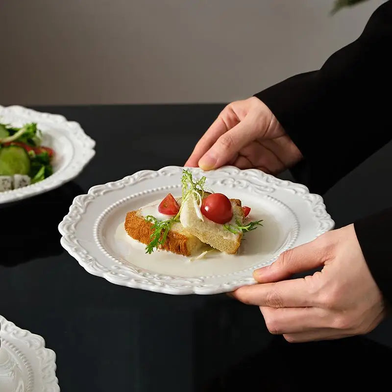 Keramik Essteller – Vintage Französisch – 8.4 Inches