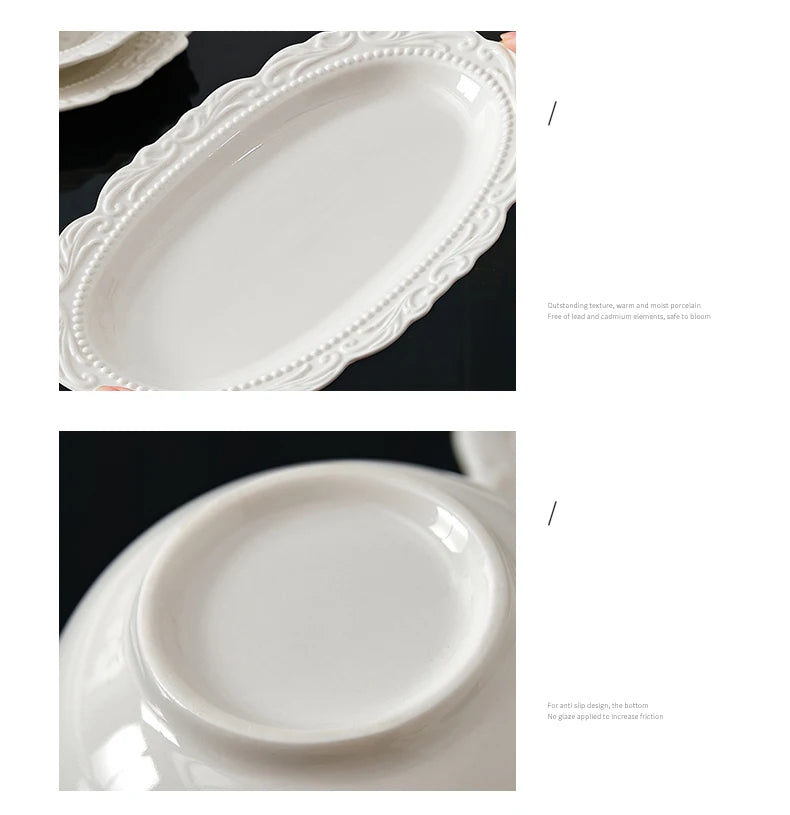 Keramik Essteller – Vintage Französisch – 8.4 Inches