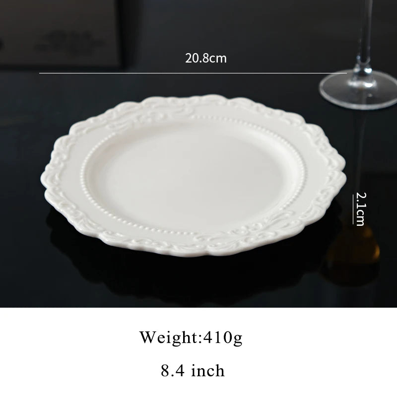 Keramik Essteller – Vintage Französisch – 8.4 Inches