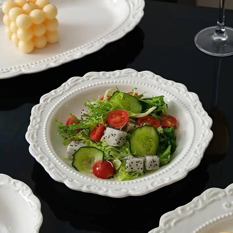 Keramik Essteller – Vintage Französisch – 8.4 Inches