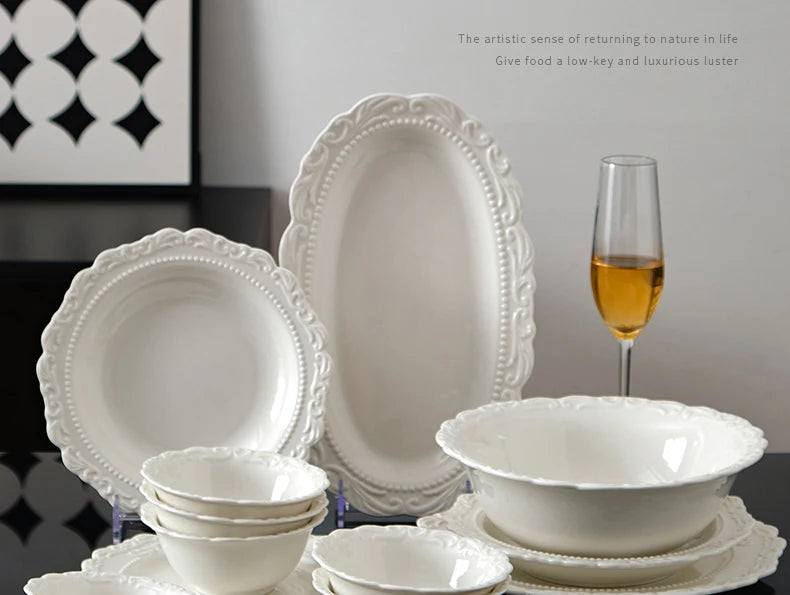 Keramik Essteller – Vintage Französisch – 8.4 Inches