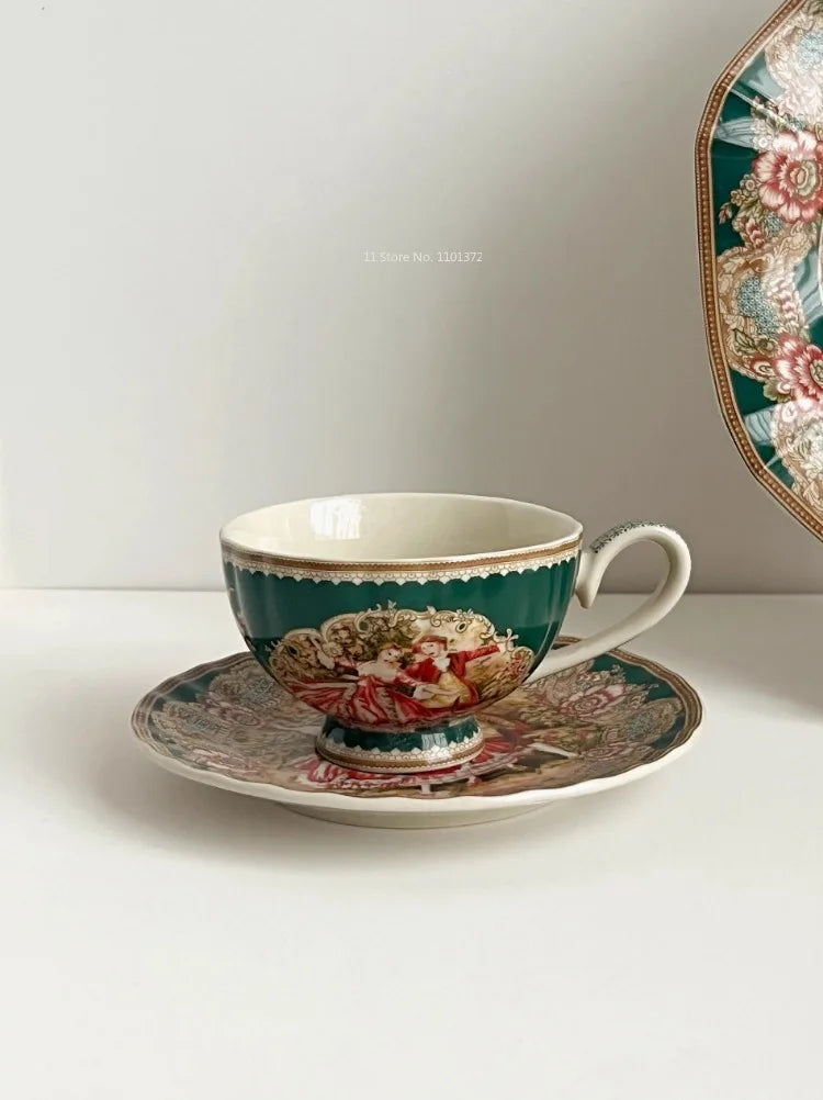 Keramik-Geschirrset – Europäische Kunst – Handgemacht