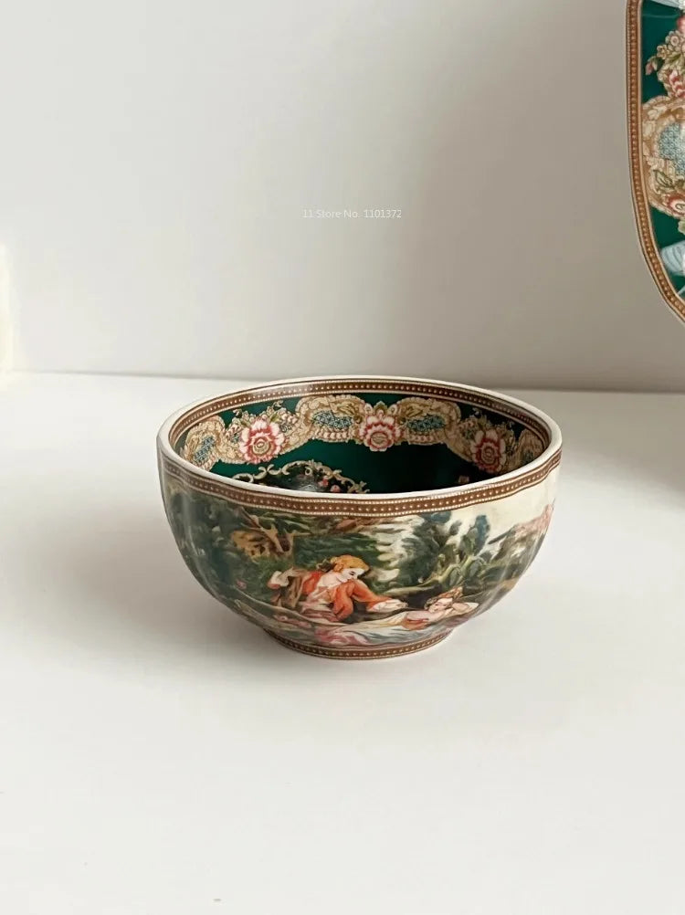 Keramik-Geschirrset – Europäische Kunst – Handgemacht