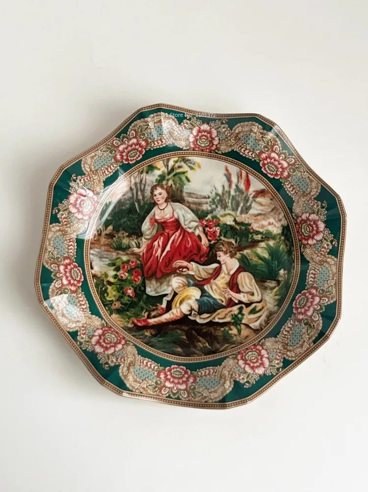 Keramik-Geschirrset – Europäische Kunst – Handgemacht