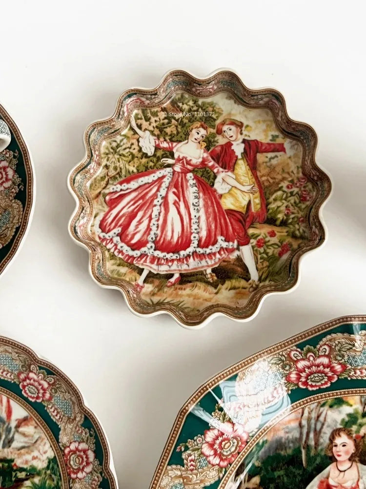 Keramik-Geschirrset – Europäische Kunst – Handgemacht