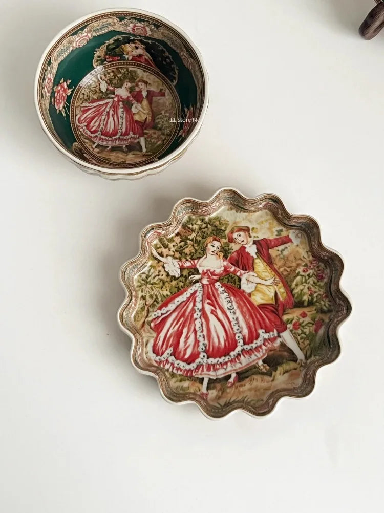 Keramik-Geschirrset – Europäische Kunst – Handgemacht