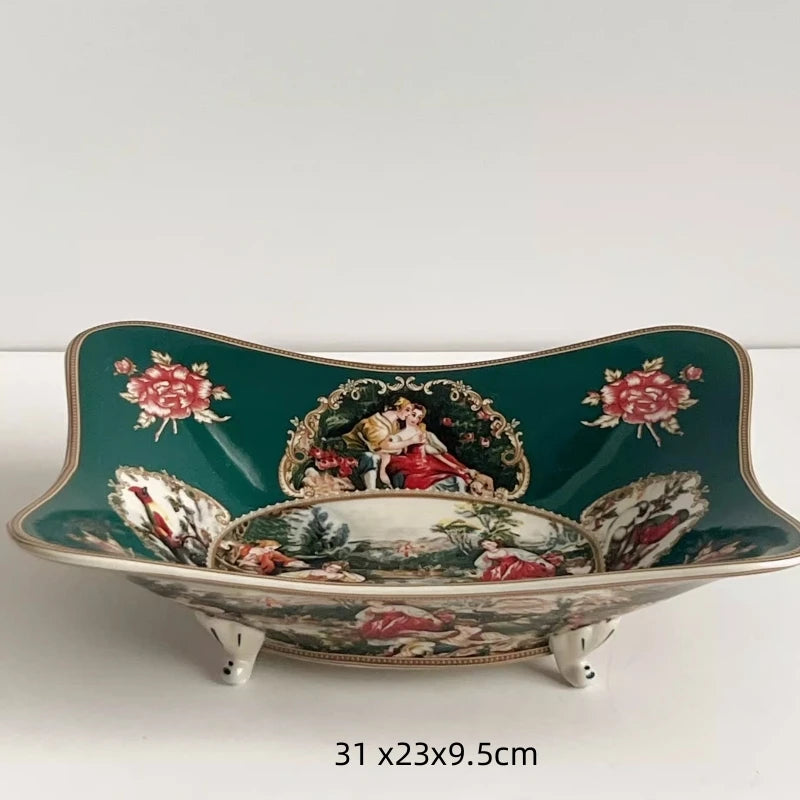 Keramik-Geschirrset – Europäische Kunst – Handgemacht