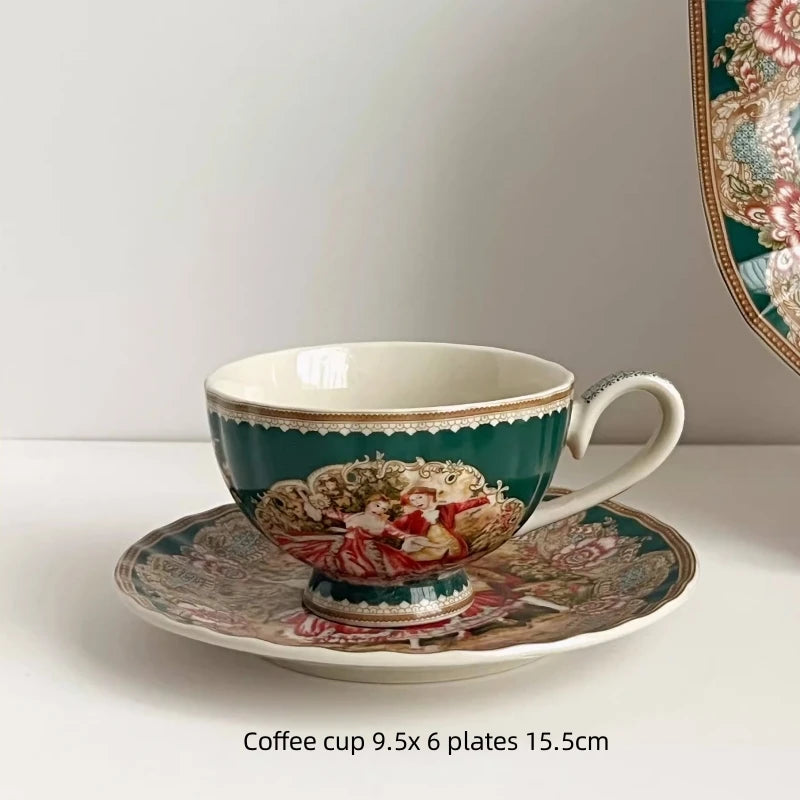 Keramik-Geschirrset – Europäische Kunst – Handgemacht