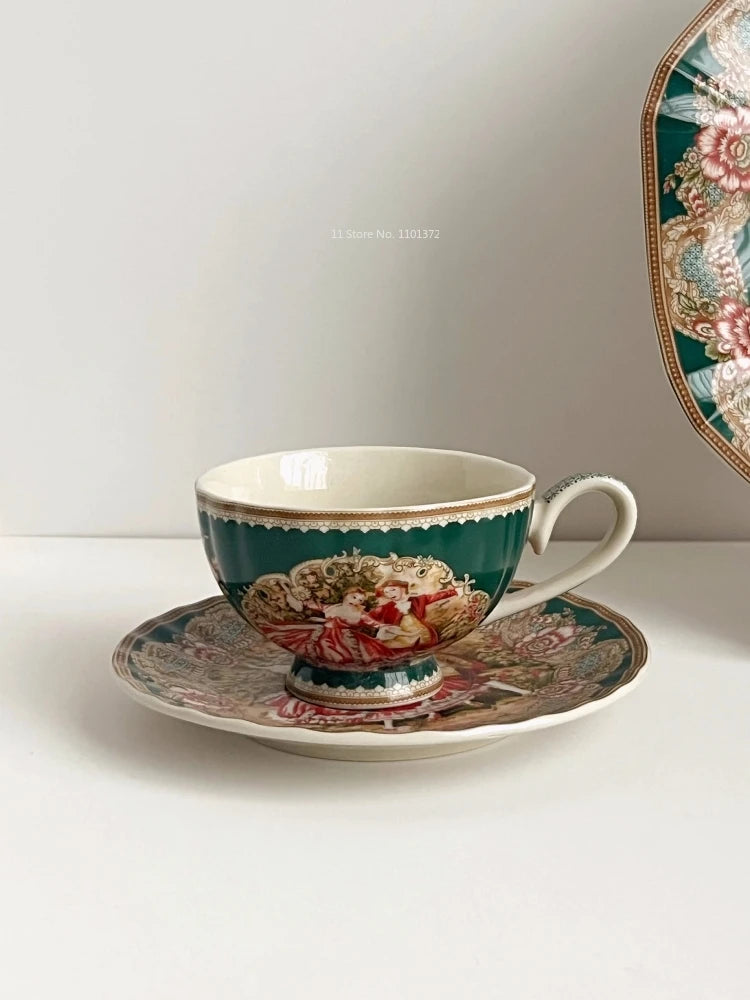 Keramik-Geschirrset – Europäische Kunst – Handgemacht