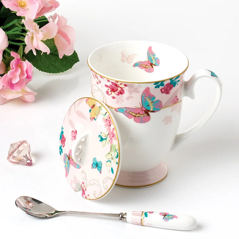 Keramik Geschirrset – Florales Design – Porzellan