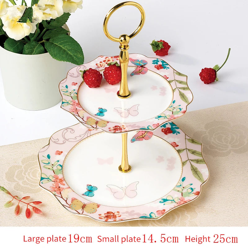 Keramik Geschirrset – Florales Design – Porzellan