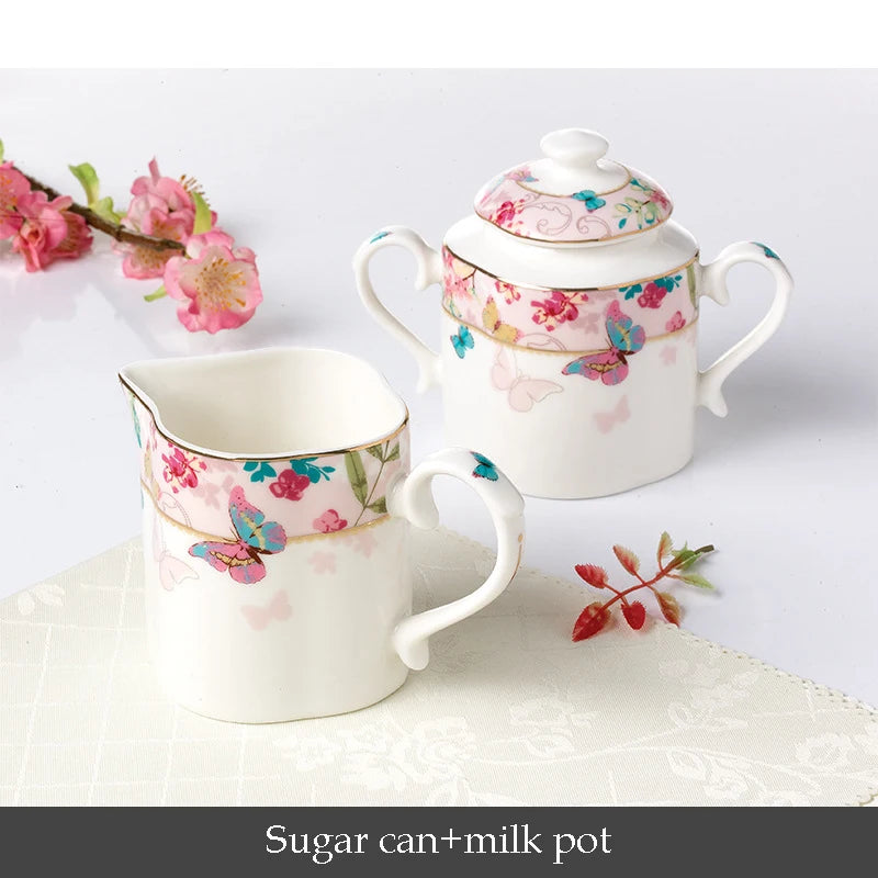 Keramik Geschirrset – Florales Design – Porzellan