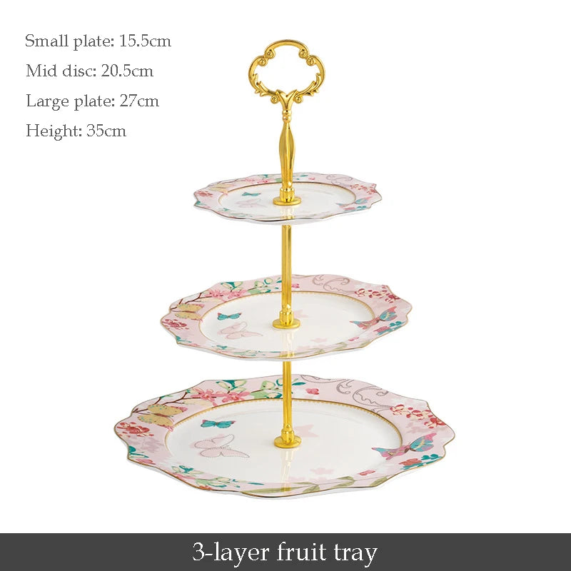 Keramik Geschirrset – Florales Design – Porzellan