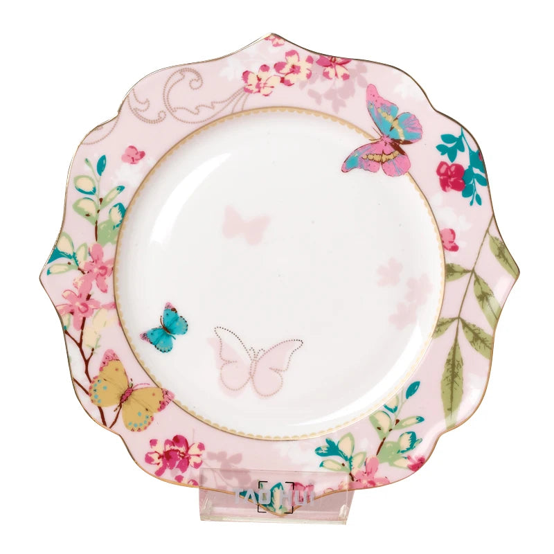 Keramik Geschirrset – Florales Design – Porzellan