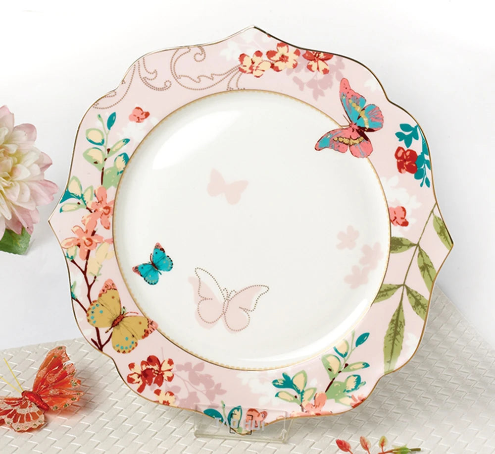 Keramik Geschirrset – Florales Design – Porzellan