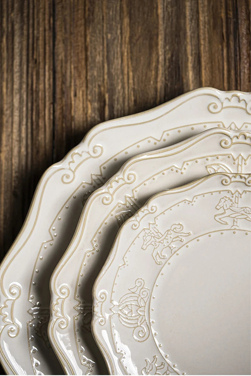 Keramik Geschirrset – Handgefertigt, Off White