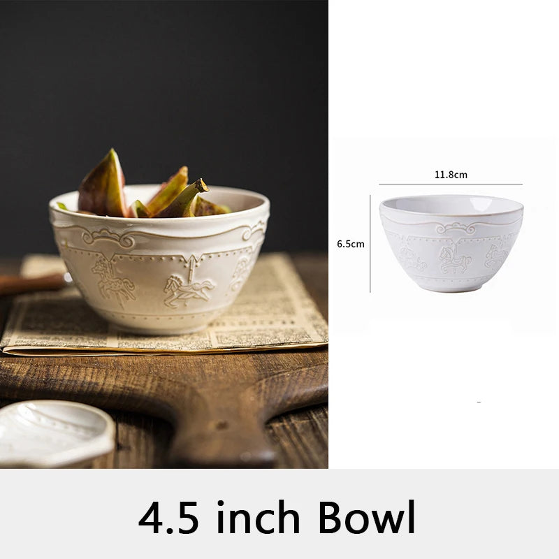 Keramik Geschirrset – Handgefertigt, Off White