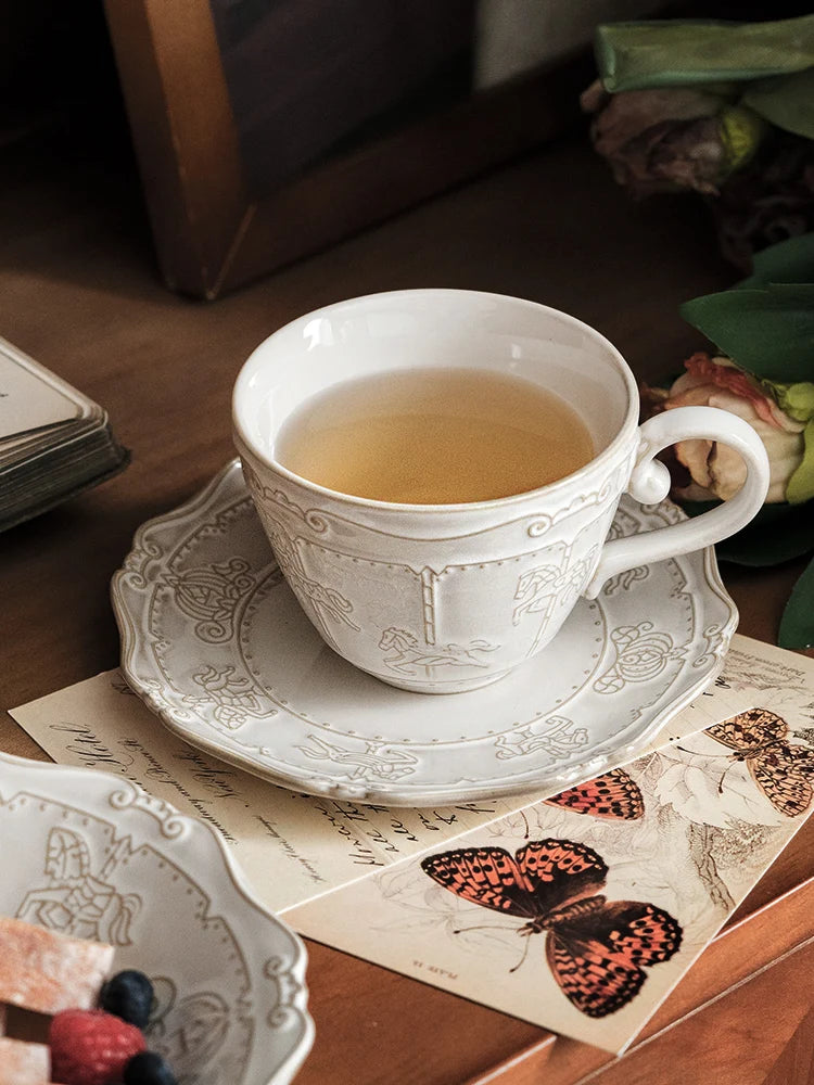 Keramik Geschirrset – Handgefertigt, Off White