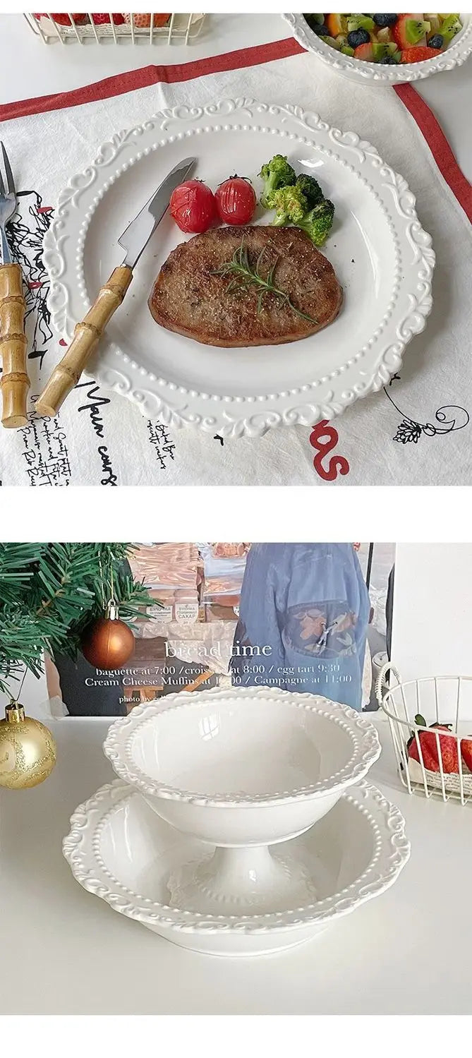 Keramik Geschirrset – Retro Stil – Westliche Küche