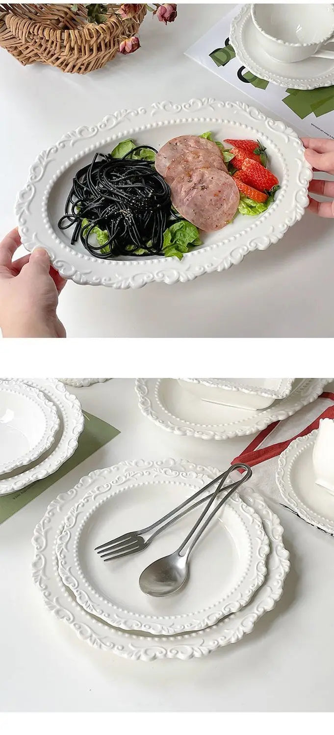 Keramik Geschirrset – Retro Stil – Westliche Küche