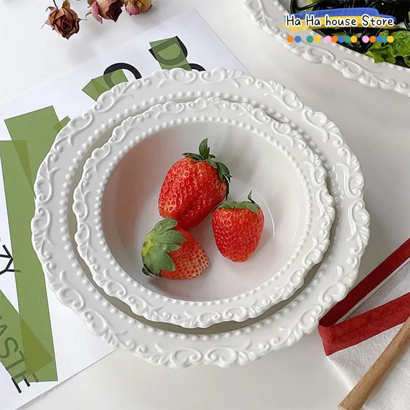 Keramik Geschirrset – Retro Stil – Westliche Küche