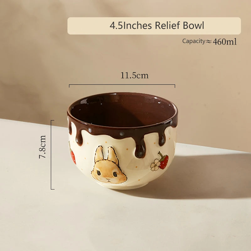 Keramik Hasenschale – Porzellan Relief Design – 11.4cm