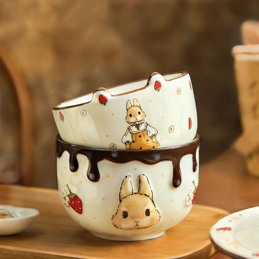 Keramik Hasenschale – Porzellan Relief Design – 11.4cm