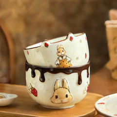 Keramik Hasenschale – Porzellan Relief Design – 11.4cm